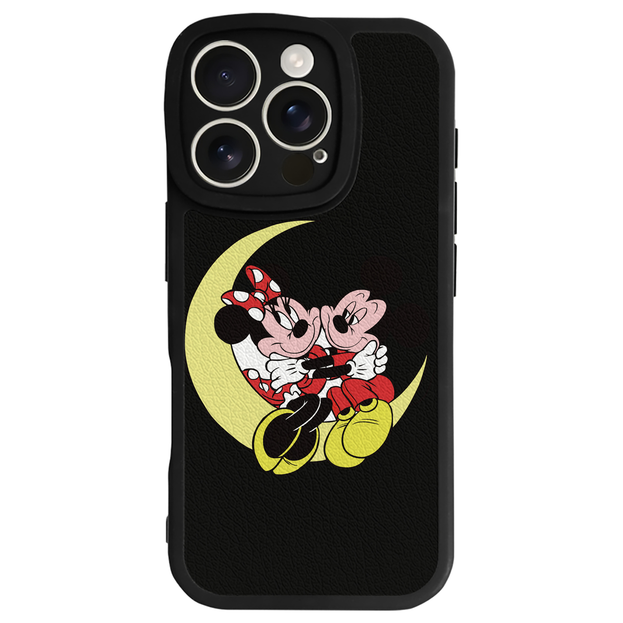 （画像用） ミッキーマウス Mickey Mouse 【iPhone 16シリーズ対応】シリコンスマホケース（レザー調） 材質：シリコン